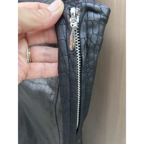 NWT Retrofete Jourdana Coated Denim Dress Black Size S Measurment in Description - Picture 9 of 14